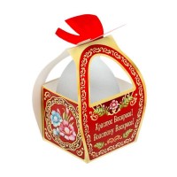 Коробочка подарочная для яйца "Христос Воскресе! Жостово"