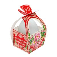 Коробочка подарочная для яйца "Со Светлой Пасхой. Цветочная"