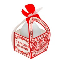 Коробочка подарочная для яйца "С красной пасхой!"