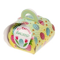 Коробочка подарочная для яйца "Со светлой пасхой! Расписные яйца"