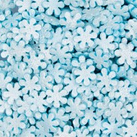 Посыпка сахарная "Снежинки голубые перламутровые"