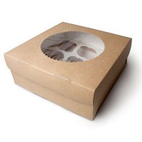 Коробка на 9 капкейков (крафт)